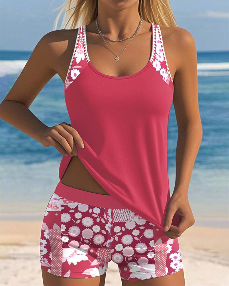 Isla | Ensemble de sport pour la plage avec motif floral