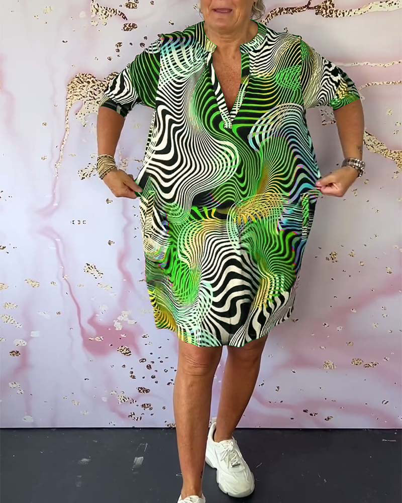 Deyanira | Robe colorée avec décolleté en V