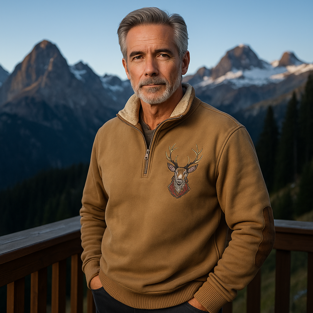 Arven | Pull Doublé Polaire à Détail Cerf