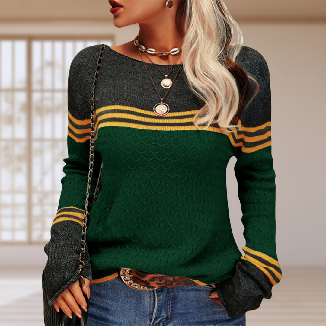 Beatriz | T-shirt décontractée en maille rayée