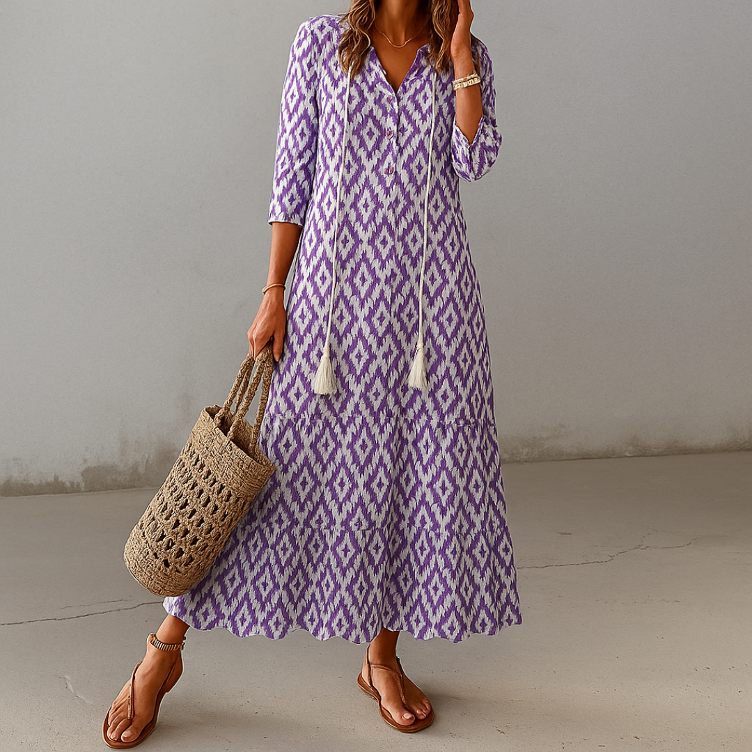 Tonee | Robe bohème avec couverture dans la zone du ventre