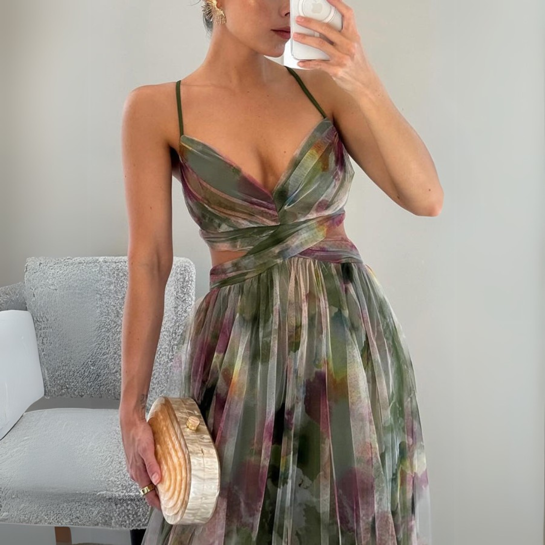 Camila | Robe longue charmante avec imprimé floral