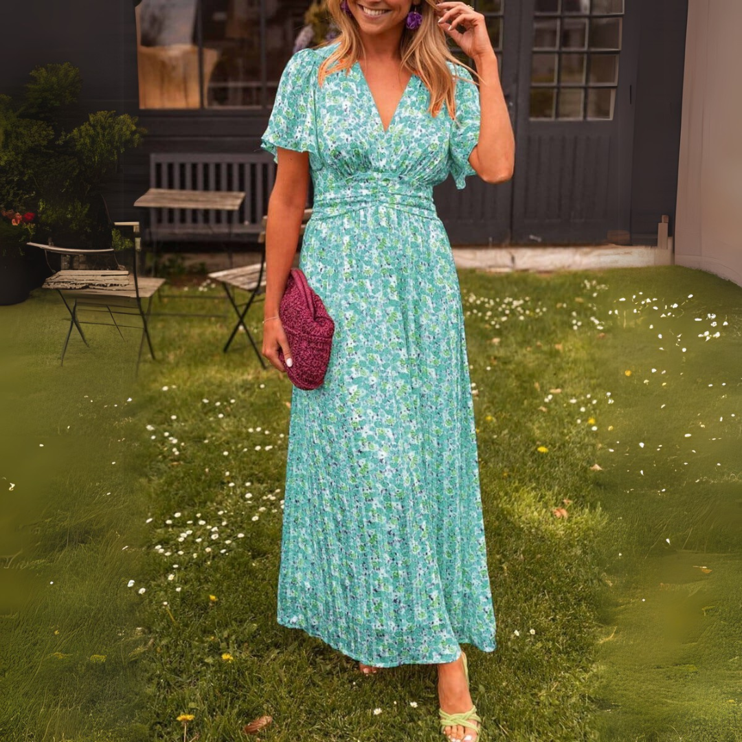 Sandra | Robe maxi élégante avec décolleté en V