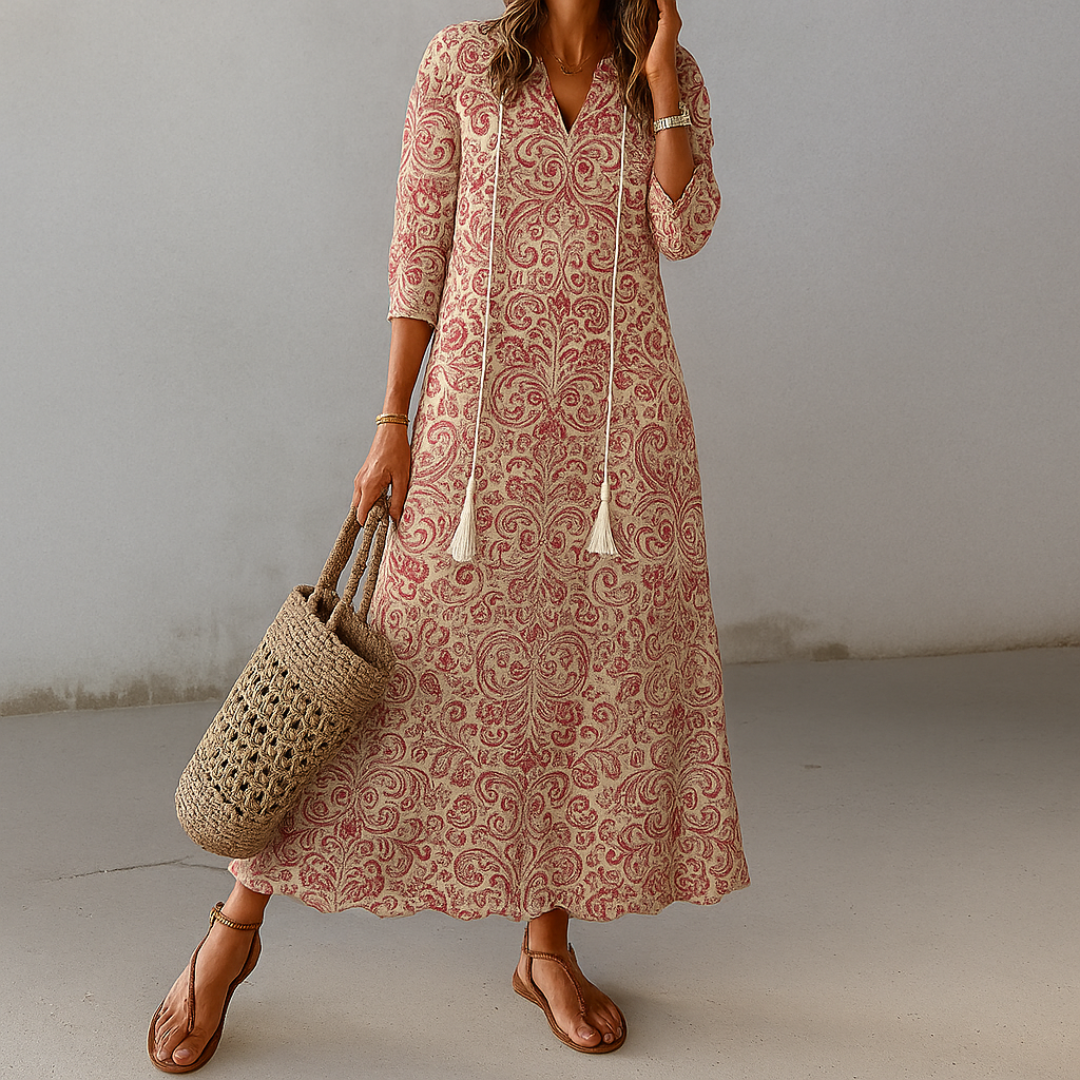 Tonee | Robe bohème avec couverture dans la zone du ventre