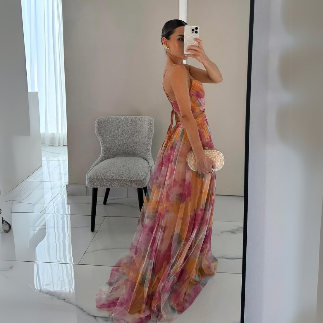 Camila | Robe longue charmante avec imprimé floral