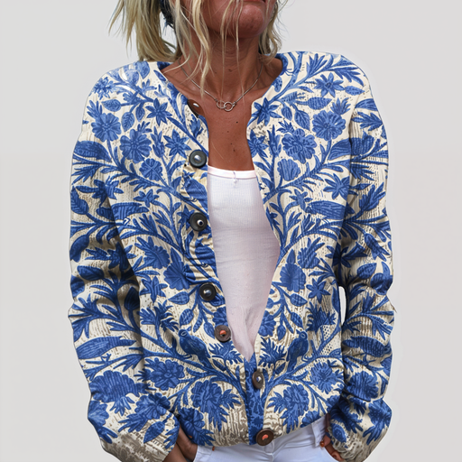 Teresa | Veste en maille avec motif floral