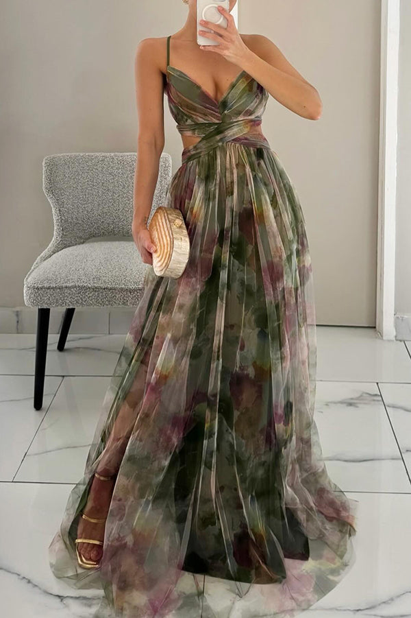 Arabel | Magnifique robe longue à imprimé floral