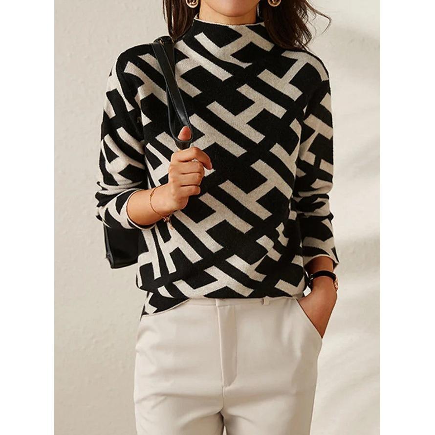 Laura | Pull-over géométrique élégant