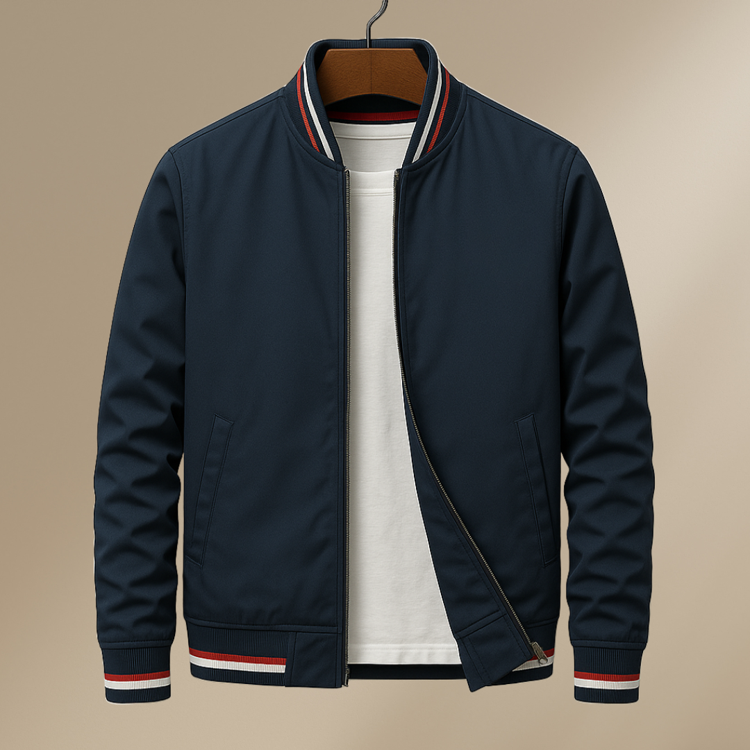 Théo | Blouson Bomber Élégant à Rayures