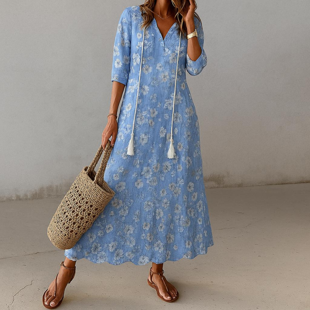 Tonee | Robe bohème avec couverture dans la zone du ventre