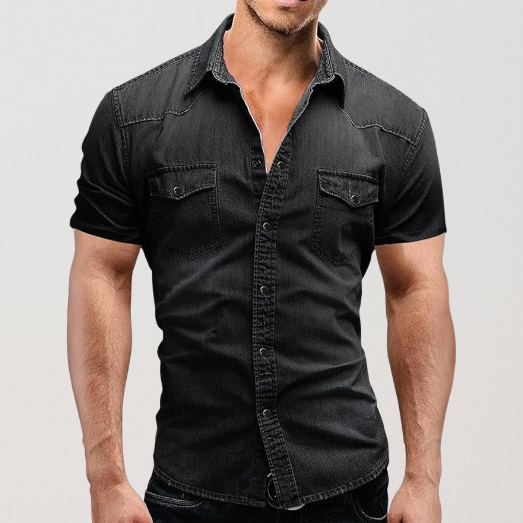 Léo | Chemise en denim à manches courtes