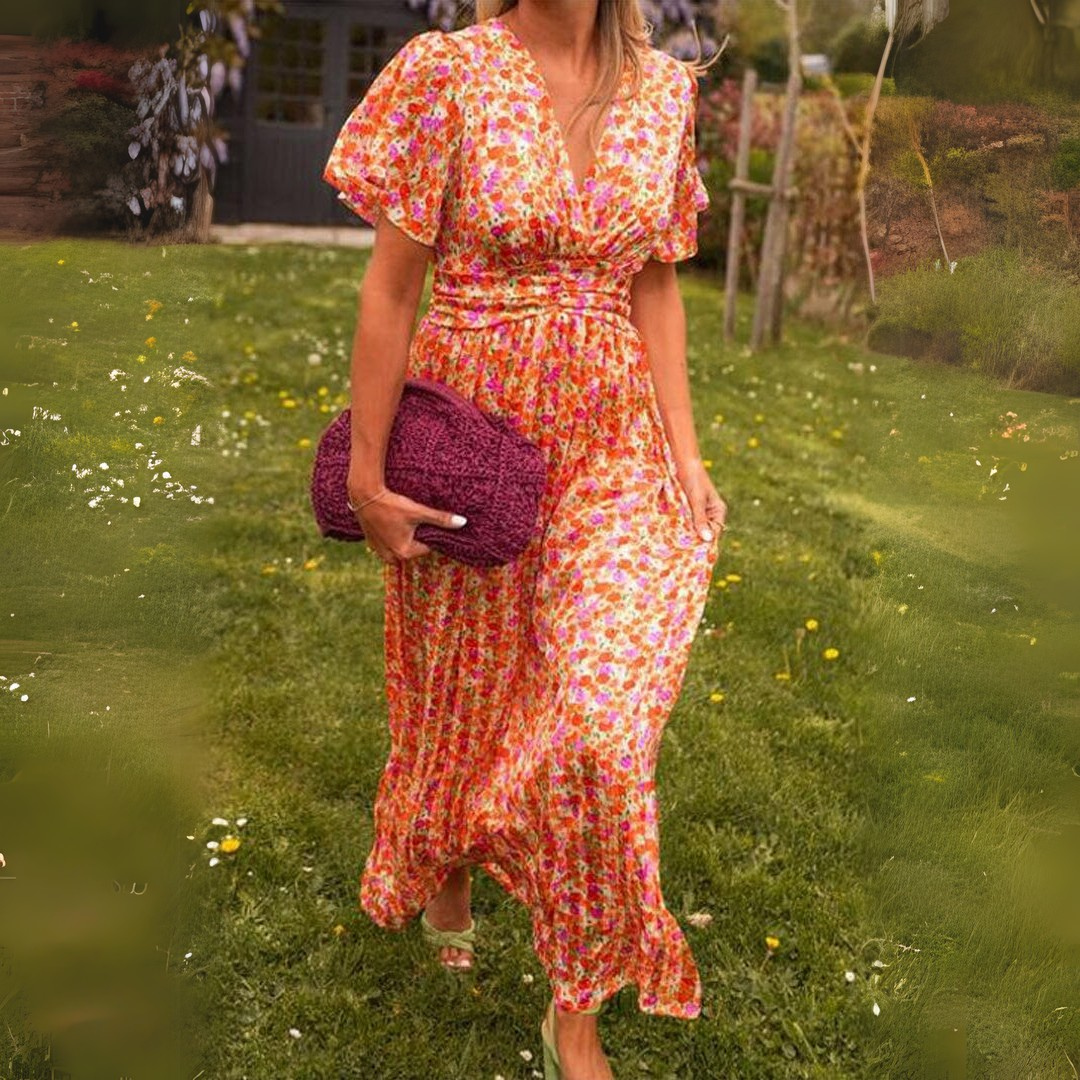 Sandra | Robe maxi élégante avec décolleté en V