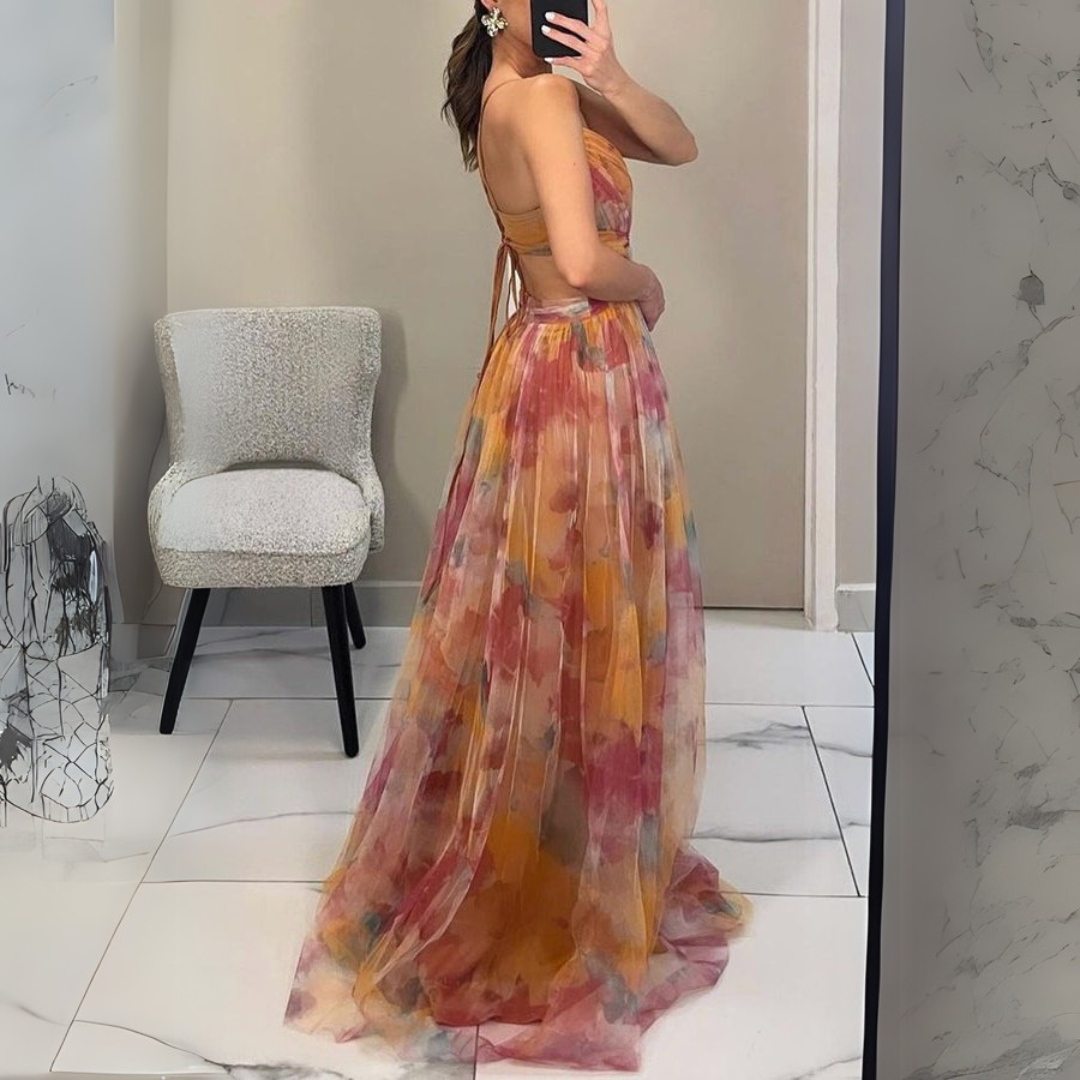 Camila | Robe longue charmante avec imprimé floral