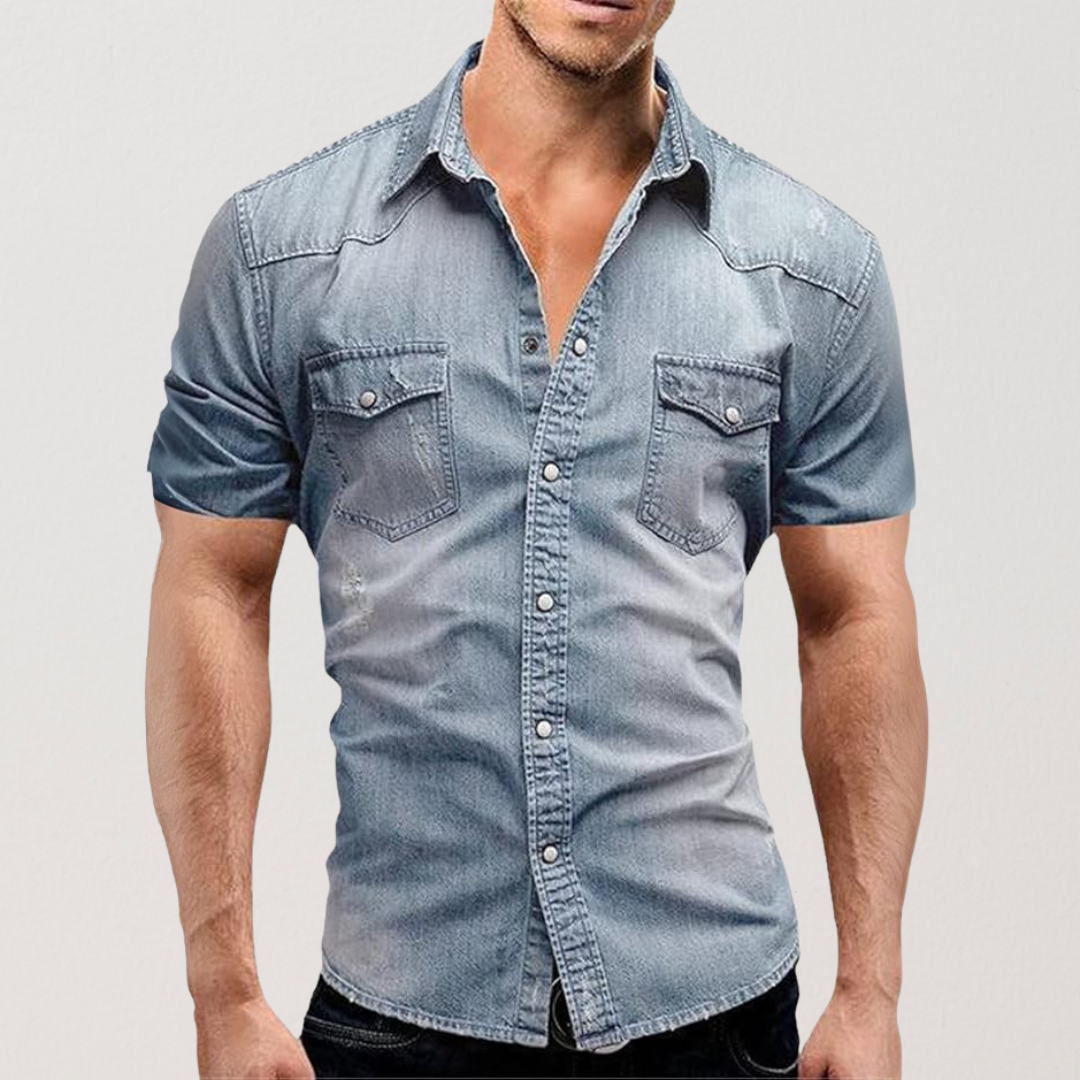 Léo | Chemise en denim à manches courtes
