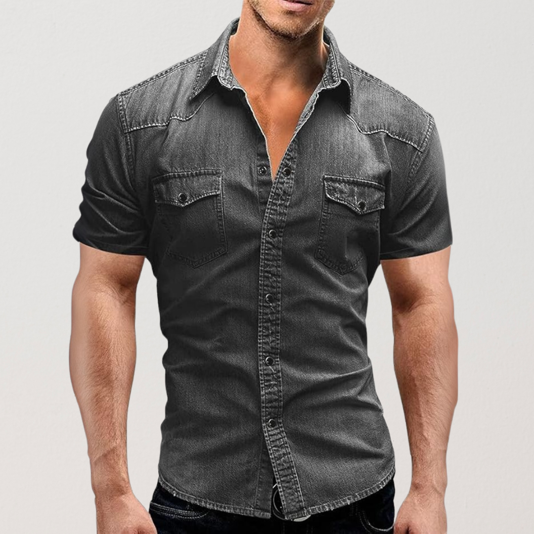 Léo | Chemise en denim à manches courtes