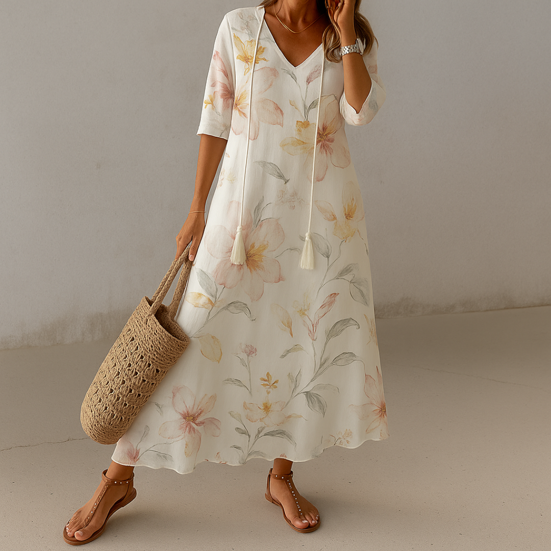 Tonee | Robe bohème avec couverture dans la zone du ventre