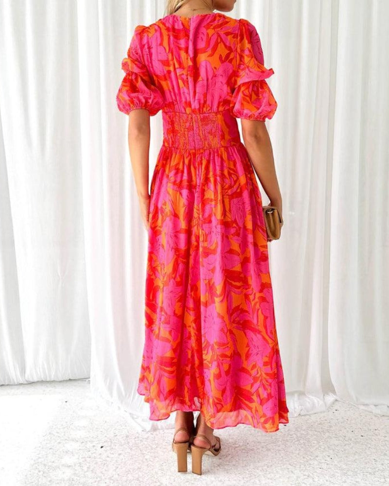 Barbara | Maxi robe rouge-rose