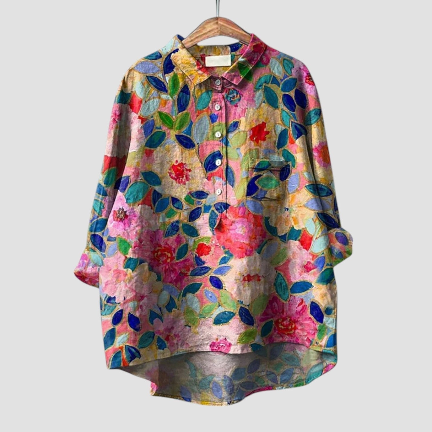 Althea | Chemise surdimensionnée à imprimé floral multicolore