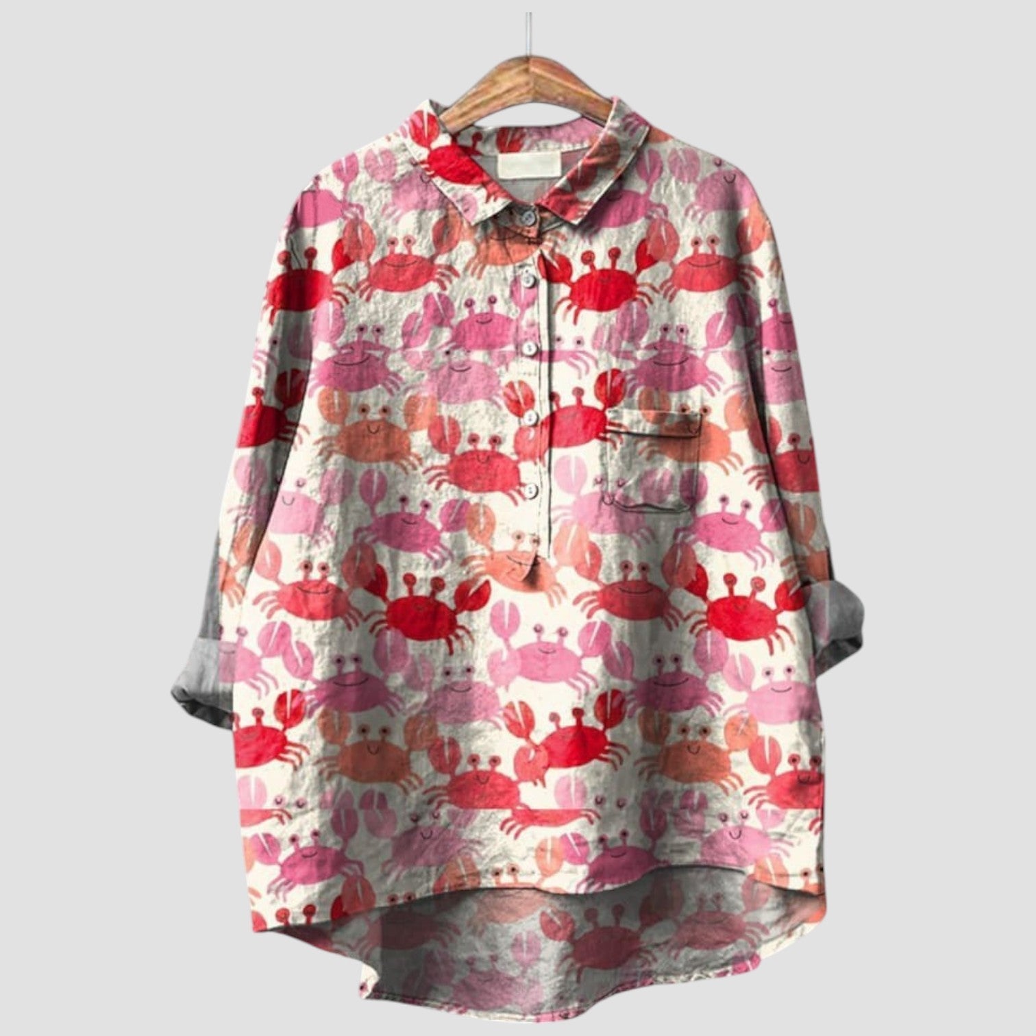 Fioretta | Chemise oversize à imprimé de crabes colorés