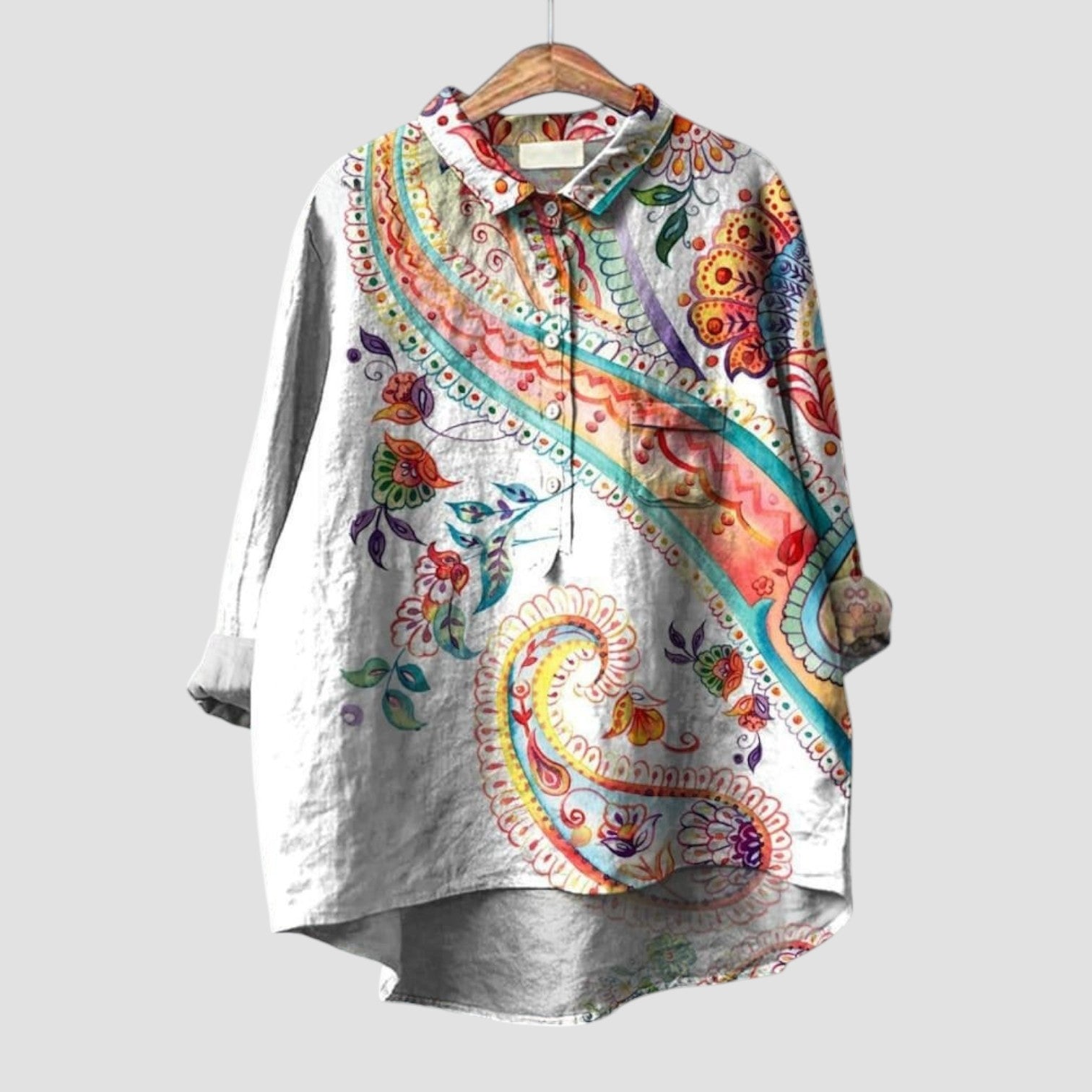 Mariella | Chemise oversize à imprimé paisley multicolore