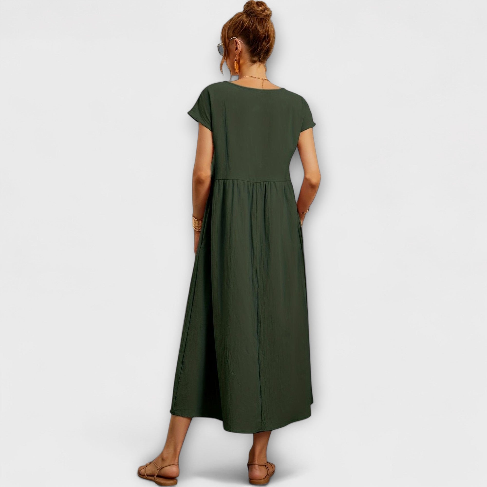 Magnolia | Robe midi avec poches et coupe décontractée