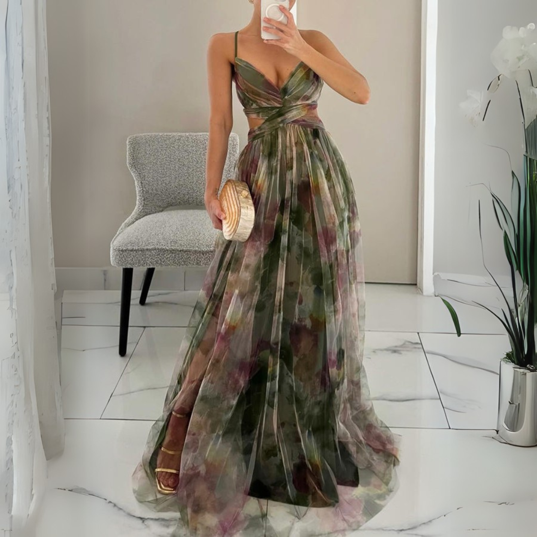 Camila | Robe longue charmante avec imprimé floral