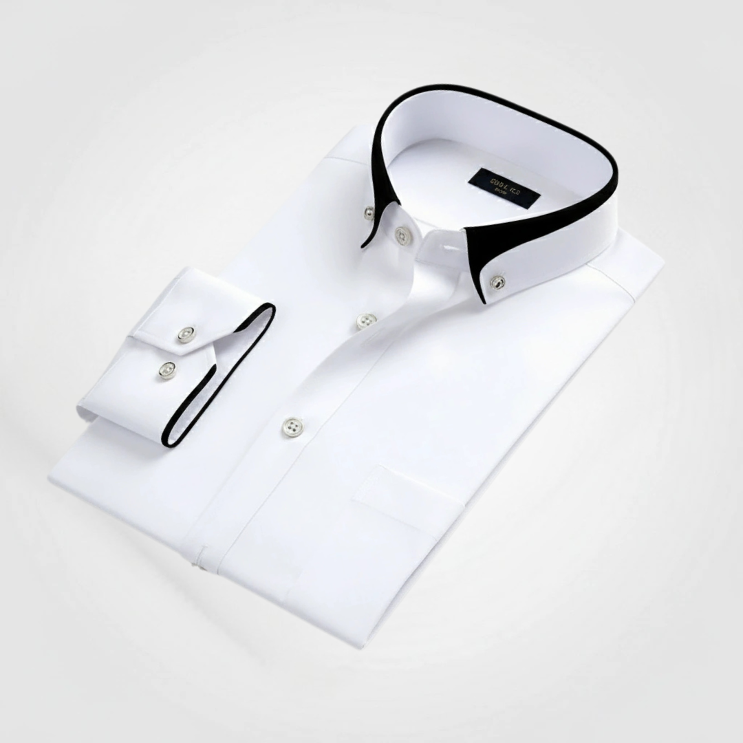 Darian | Chemise Classique à Col Contrasté