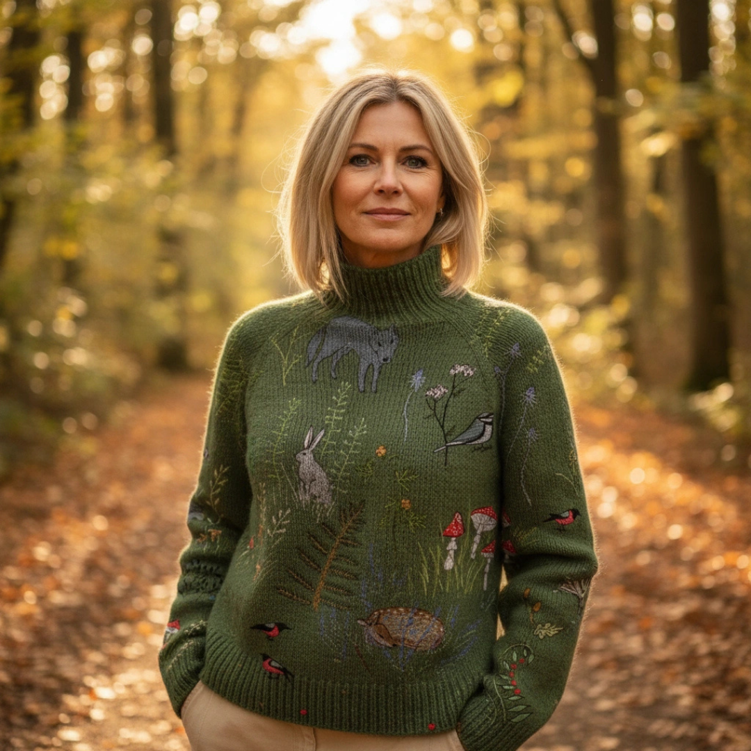 Soléna | Pull Col Roulé Douillet à Esprit Forestier