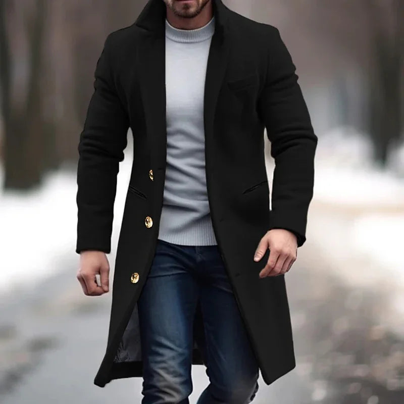 Máximo | Manteau long d'hiver luxueux pour homme