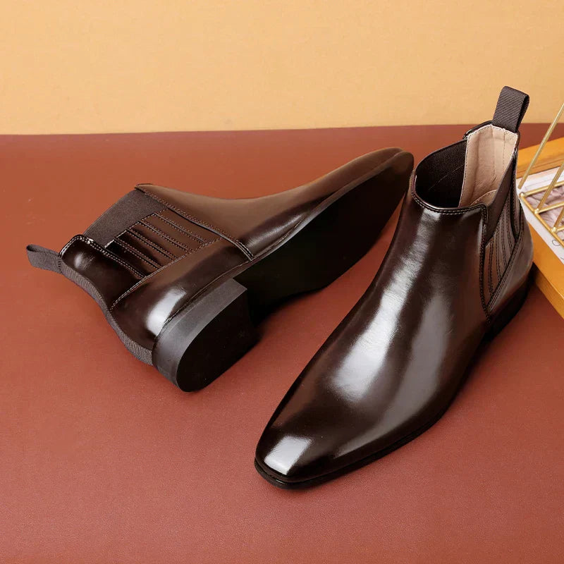 Eric | Bottine Chelsea brillante élégante