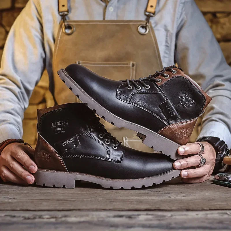 Michel | Bottines décontractées en cuir de style britannique pour hommes