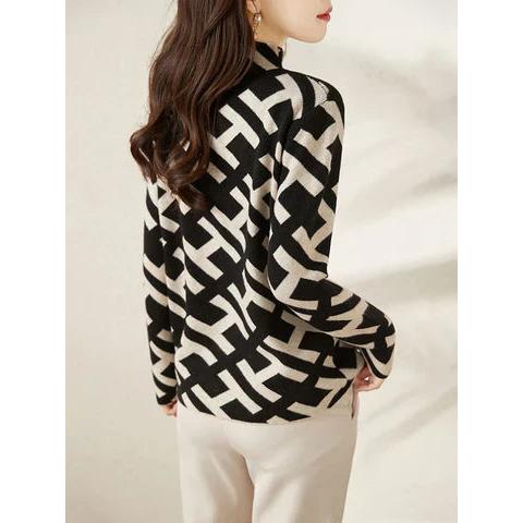 Laura | Pull-over géométrique élégant