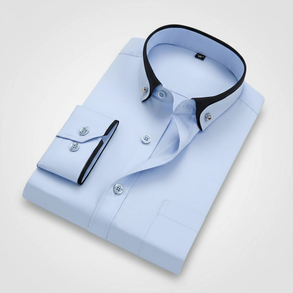 Darian | Chemise Classique à Col Contrasté